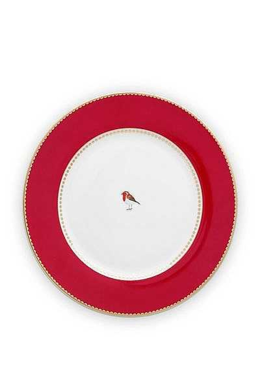 Pip Studio Assiette Plate Love Birds En Coloris Rouge Tous Collections