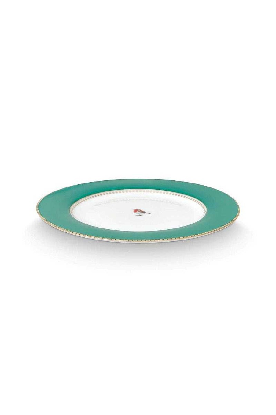 Pip Studio Love Birds Assiette Plate Vert 26.5Cm Nouveau Art De La Table