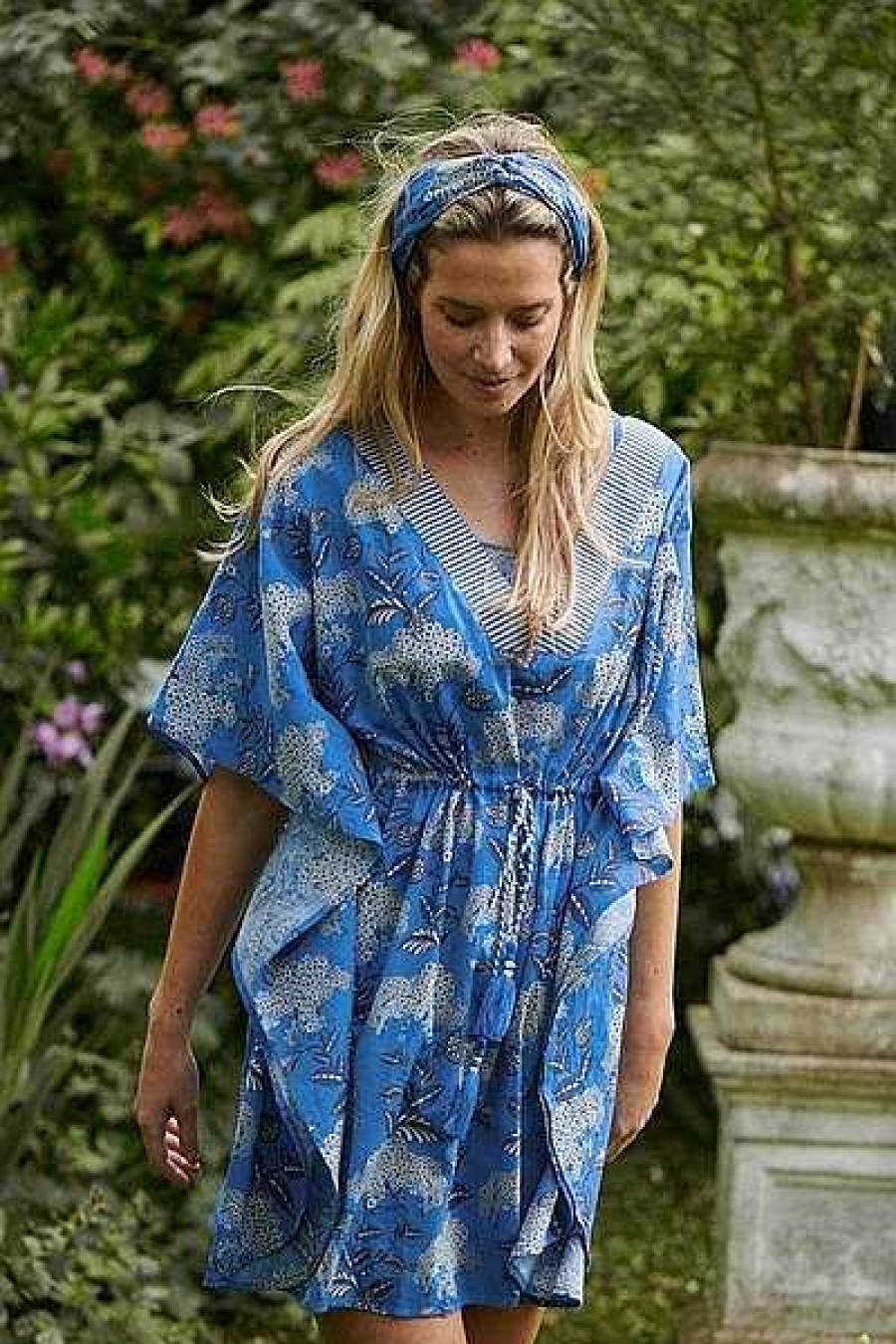 Pip Studio Tunique Flora Firenze En Coloris Bleu Cobalt Tenue De Plage