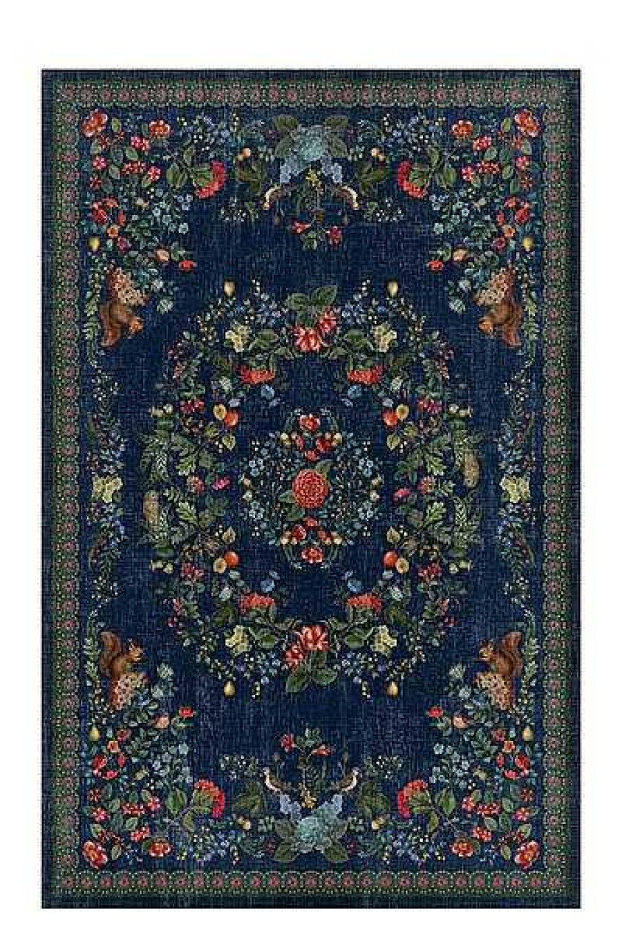 Pip Studio Tapis Fall In Leaf Par Pip Bleu Fonce Tapis Rectangulaires