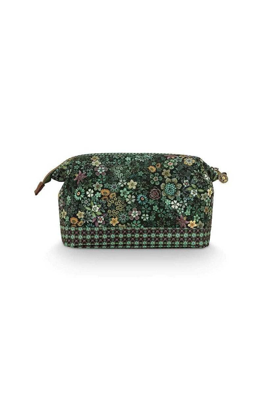 Pip Studio Pochette A Cosmetiques De Grande Taille Tutti I Fiori Vert Nouveau Linge De Bain