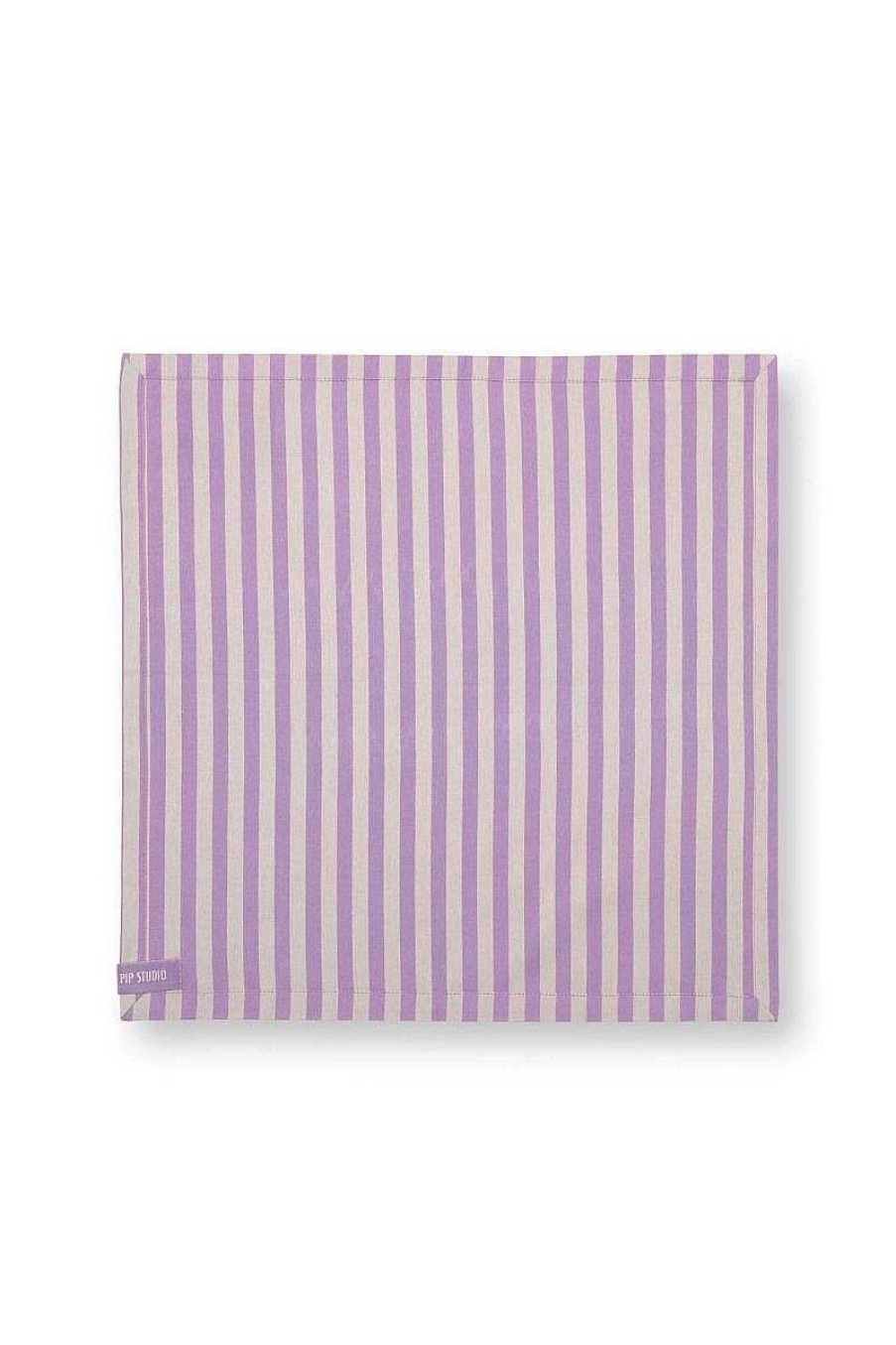 Pip Studio Lot De 4 Serviettes Stripes Lilas Nouveau Art De La Table