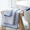 Pip Studio Lot De 3 Serviettes De Bain Tile De Pip Bleu 55X100Cm Serviettes De Toilette