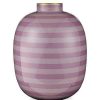 Pip Studio Vase En Metal Stripes Lilas 32Cm Nouveau Maison