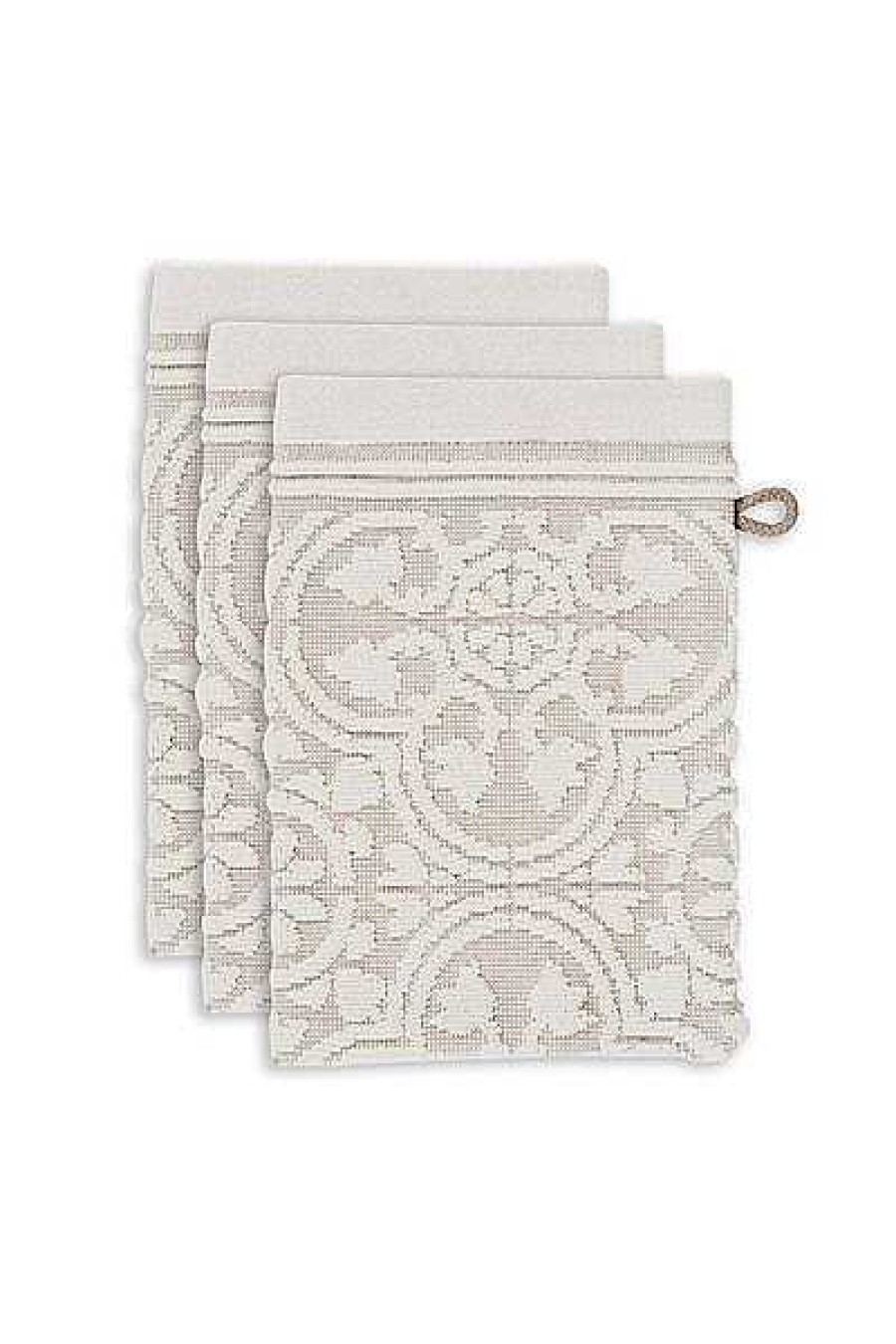 Pip Studio Lot De 3 Gants De Toilette Tile De Pip Kaki 16X22Cm Gants De Toilette