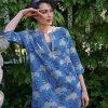 Pip Studio Tunique Flora Firenze En Coloris Bleu Cobalt Tenue De Plage