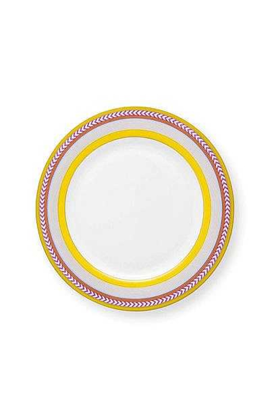 Pip Studio Pip Chique Stripes Assiette A Petit Dejeuner Jaune 23Cm Nouveau Art De La Table