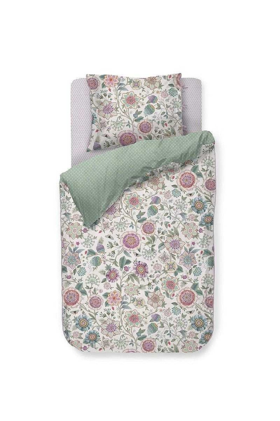 Pip Studio Housse De Couette Viva Las Flores Blanc Nouveau Linge De Lit