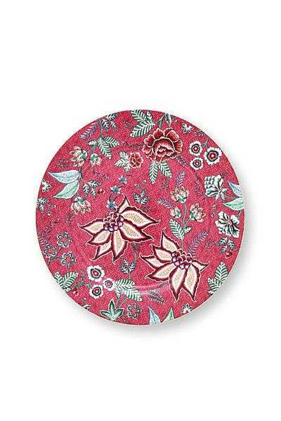 Pip Studio Assiette Flower Festival Rose Fonce 32Cm Tous Collections