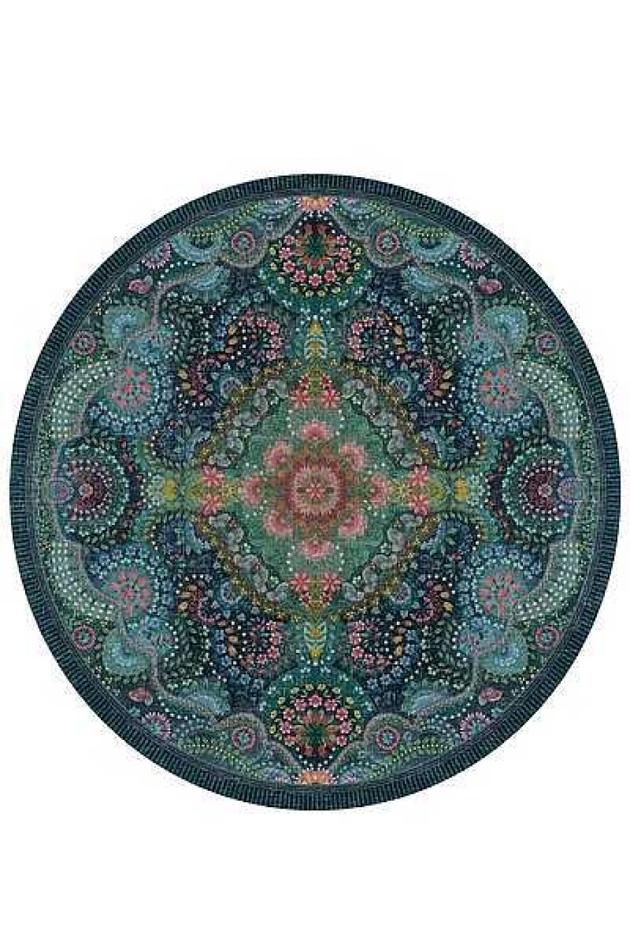 Pip Studio Tapis Rond Moon Delight By Pip Bleu Fonce Nouveau Maison