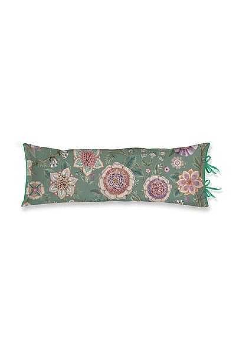 Pip Studio Coussin Decoratif Rectangulaire Viva Las Flores Vert Nouveau Linge De Lit