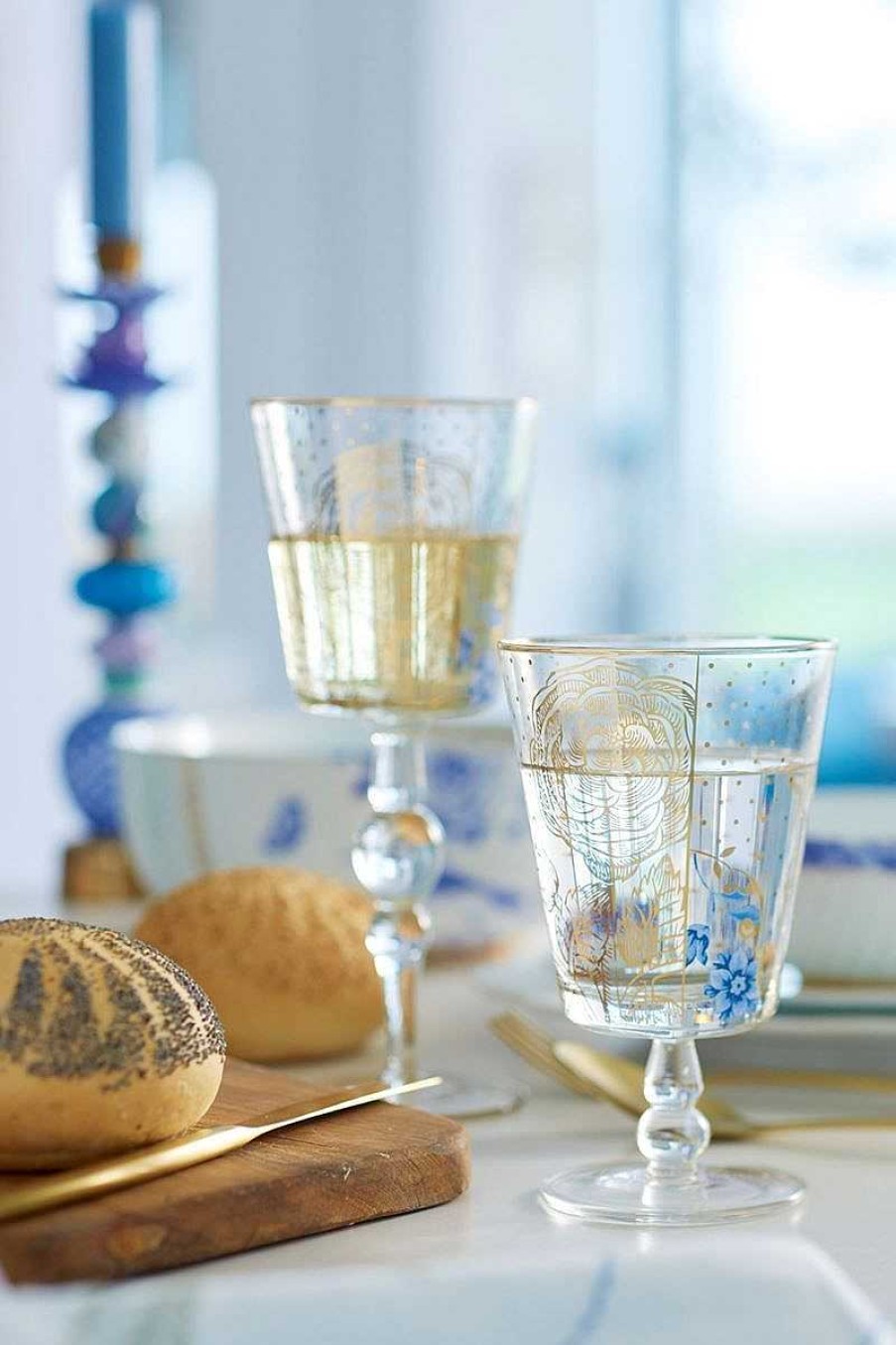 Pip Studio Verre A Eau Bas Royal Points Dores Tous Collections