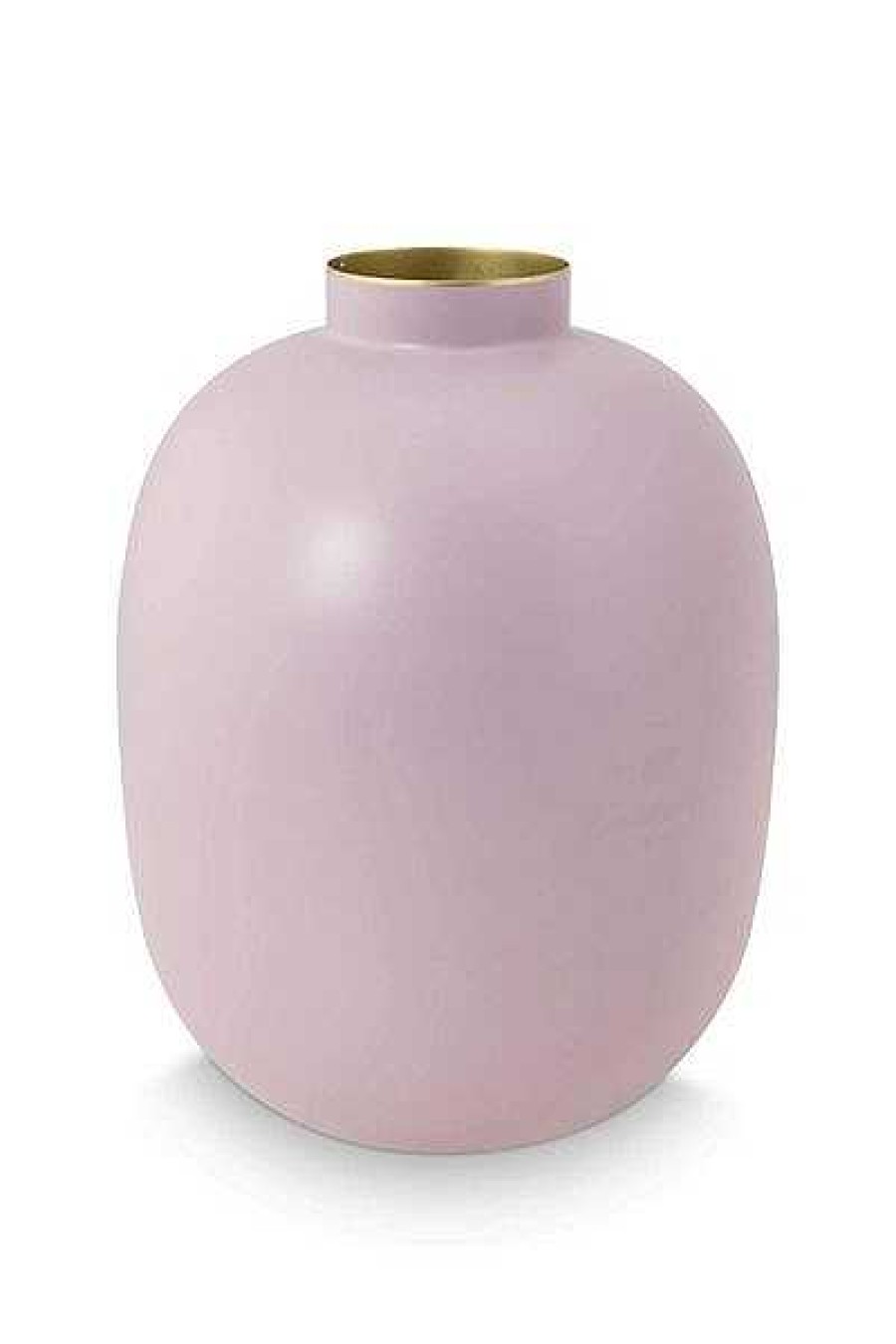 Pip Studio Vase En Metal Mats Lilas 32Cm Nouveau Maison