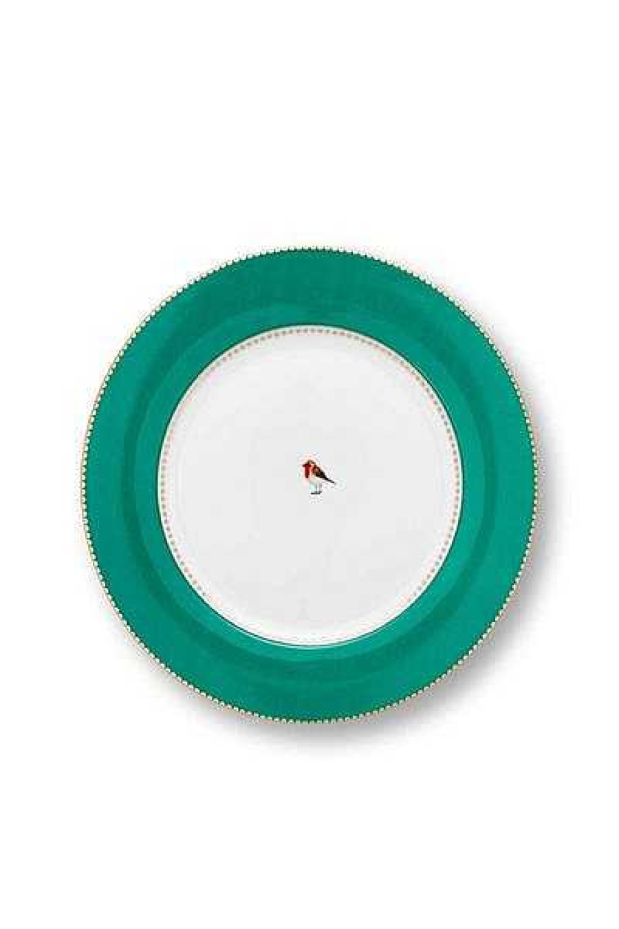 Pip Studio Love Birds Assiette Plate Vert 26.5Cm Nouveau Art De La Table