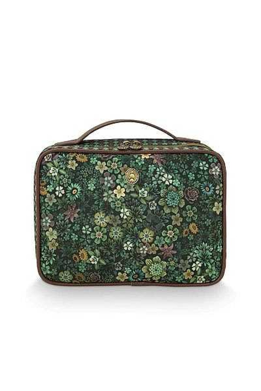 Pip Studio Trousse De Beaute Carree De Grande Taille Tutti I Fiori Vert Trousses De Beaute