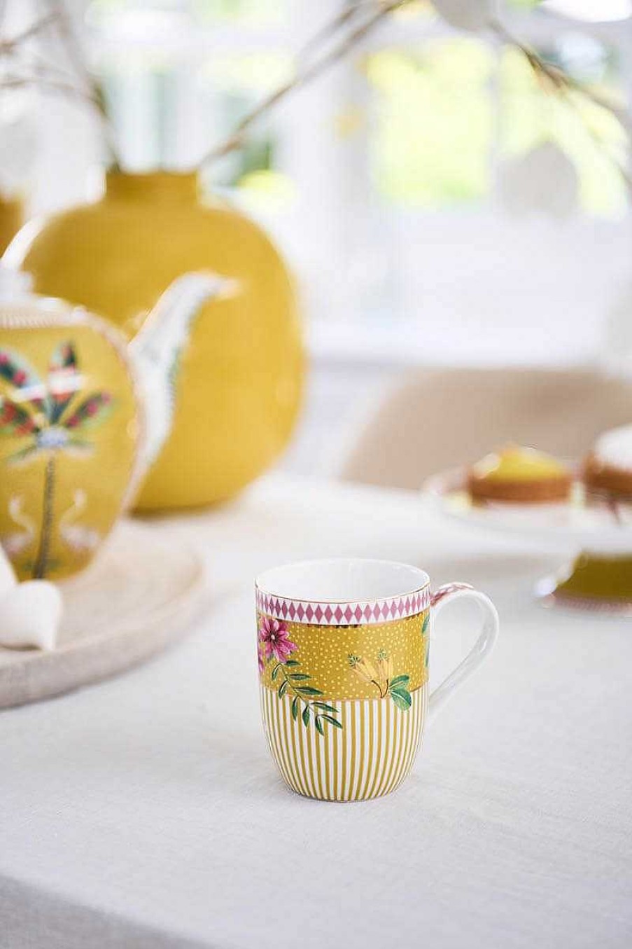 Pip Studio La Majorelle Lot De 2 Tasses A Cafe Petit Format Jaune Tous Collections