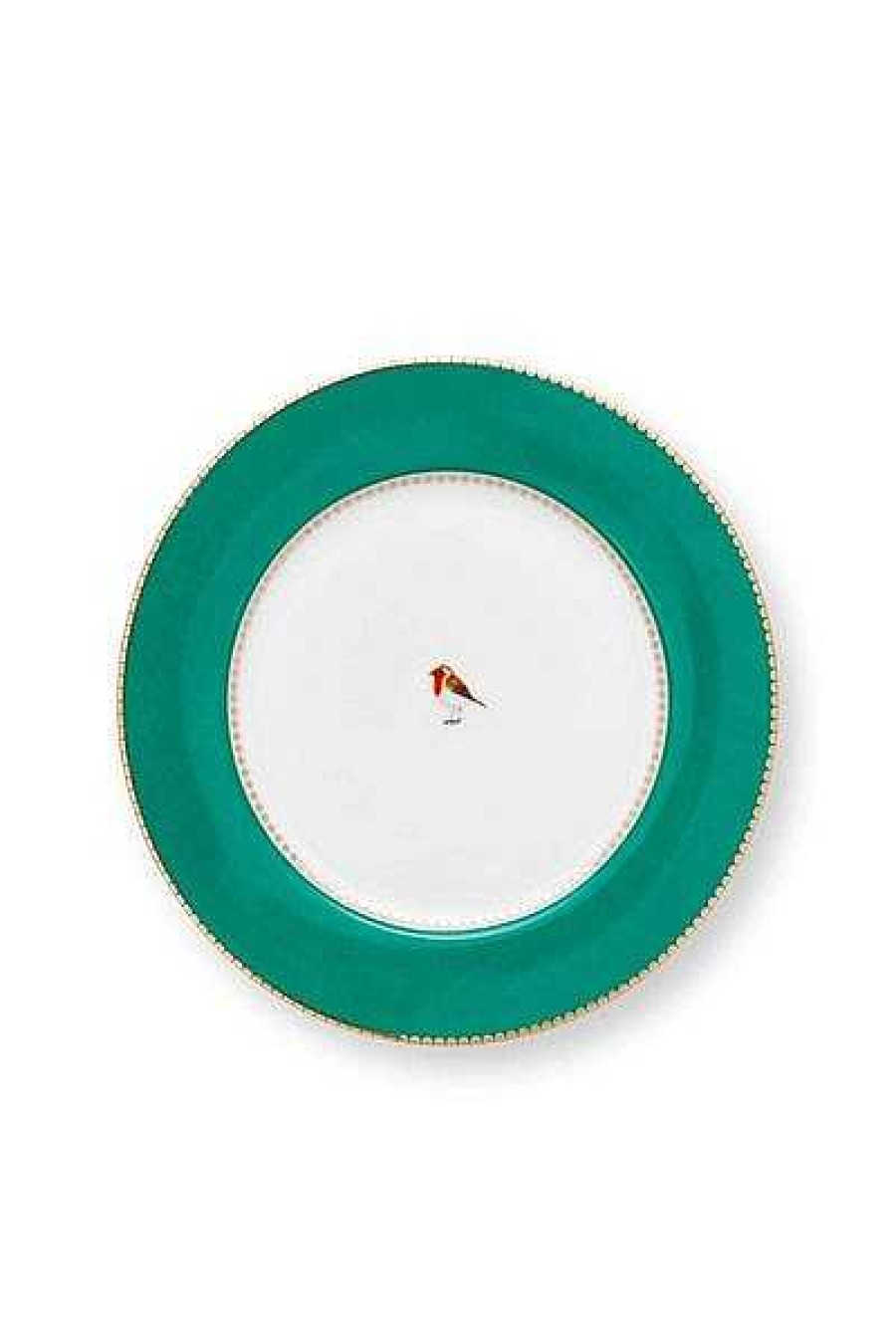 Pip Studio Love Birds Assiette A Petit Dejeuner Vert 21Cm Nouveau Art De La Table