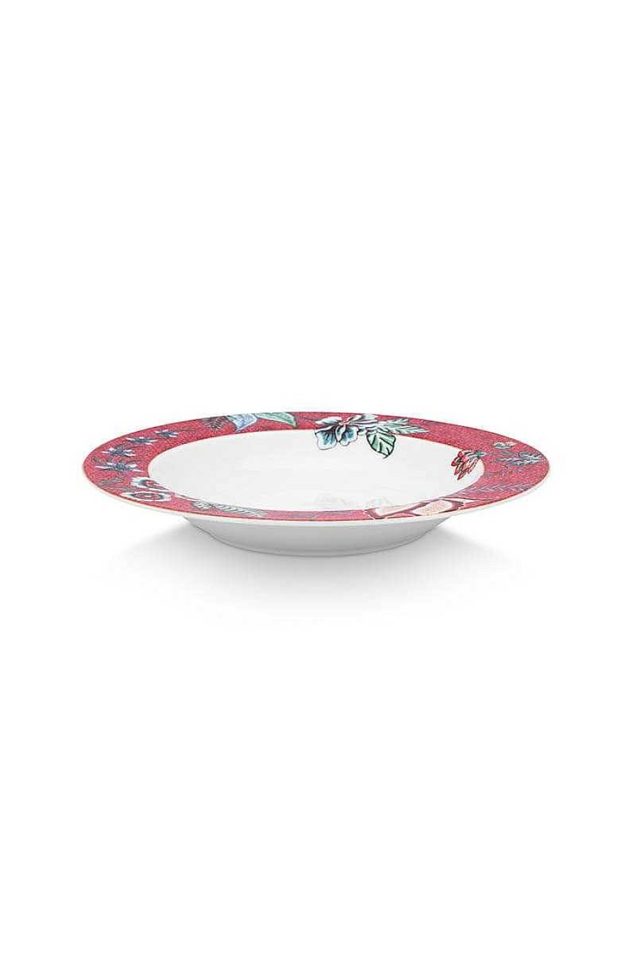 Pip Studio Assiette Creuse Flower Festival Rose Fonce 21.5Cm Tous Collections