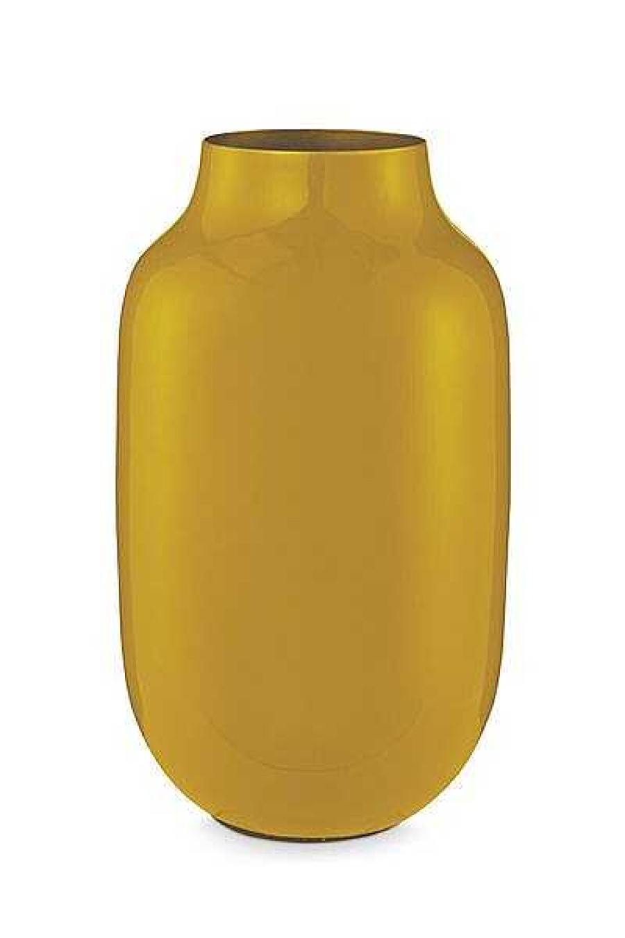 Pip Studio Vase Ovale En Metal En Coloris Jaune 30 Cm Maison