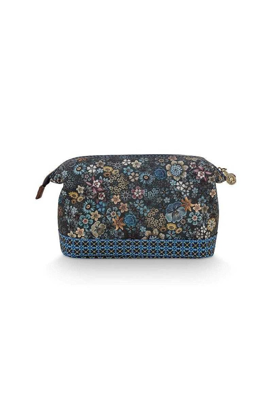 Pip Studio Pochette A Cosmetiques De Grande Taille Tutti I Fiori Bleu Nouveau Linge De Bain