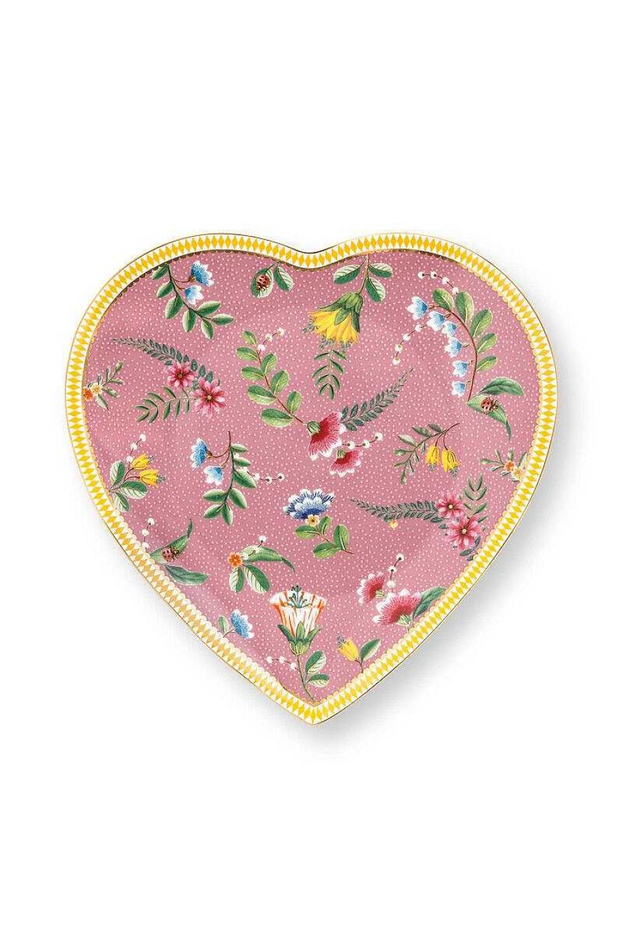 Pip Studio Lot De 2 Assiettes En Forme De Coeur La Majorelle Rosa Tous Collections