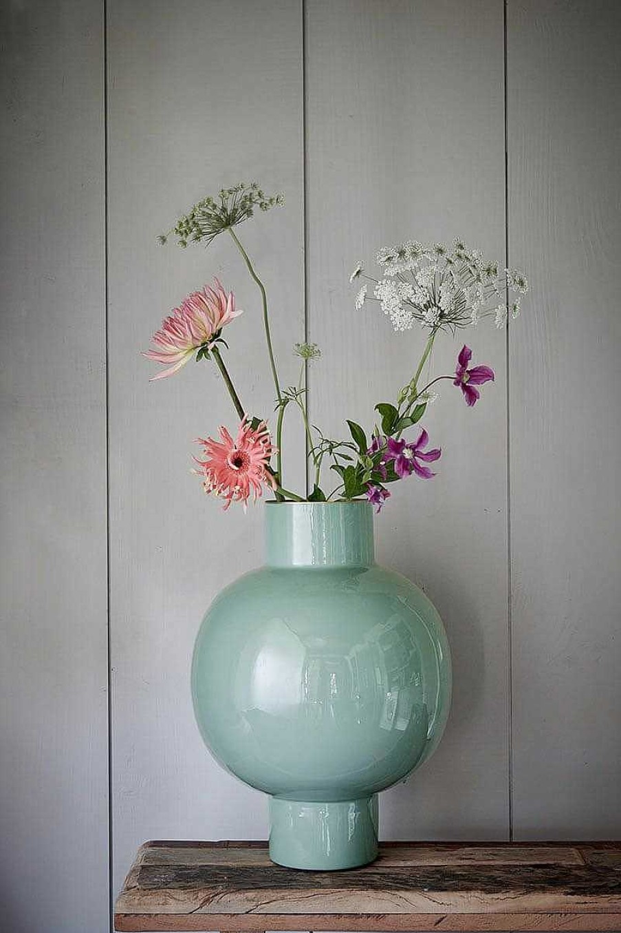 Pip Studio Vase En Metal En Coloris Vert Clair 42 Cm Maison