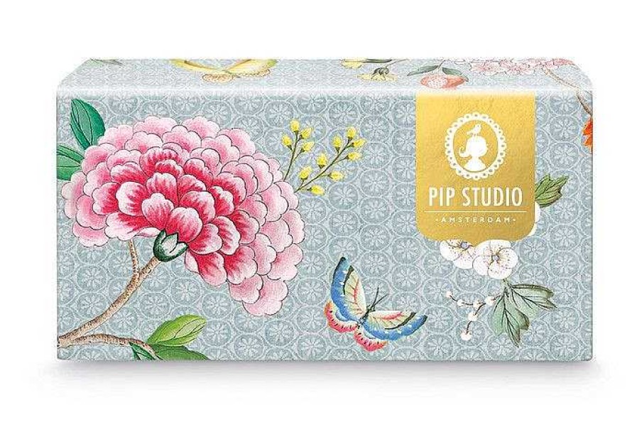 Pip Studio Lot De 2 Tasses Et Soucoupes A Cappuccino Blushing Birds En Coloris Bleu Tous Collections