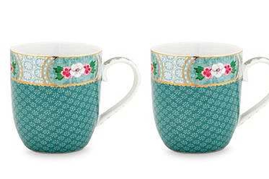 Pip Studio Lot De 2 Tasses De Petits Taille Blushing Birds En Coloris Bleu Tous Collections