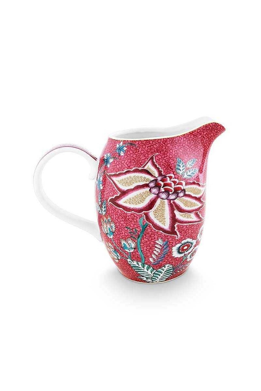 Pip Studio Flower Festival Jug Large Dark Pink Tous Collections