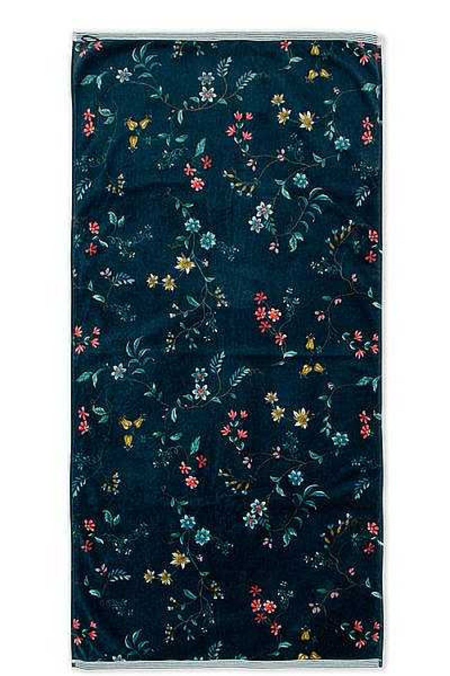 Pip Studio Grande Serviette De Bain Les Fleurs Bleu Fonce 70X140 Cm Serviettes De Toilette