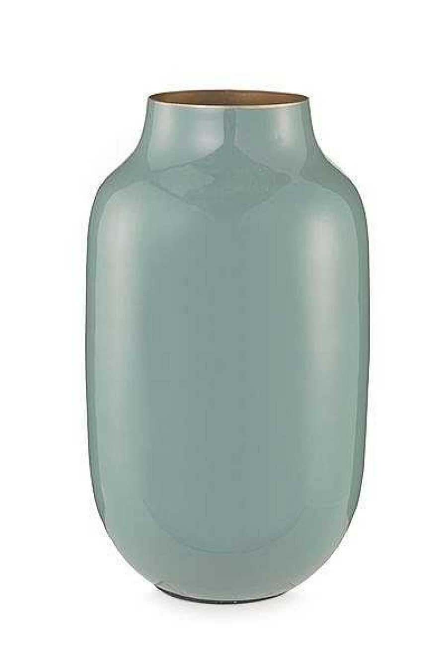 Pip Studio Vase Ovale En Metal En Coloris Bleu 30 Cm Maison