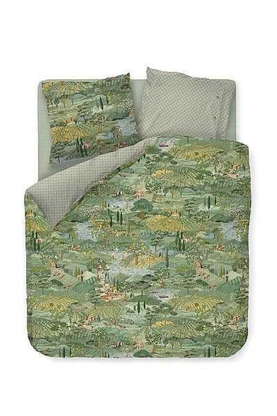 Pip Studio Housse De Couette Toscana En Coloris Vert Linge De Lit