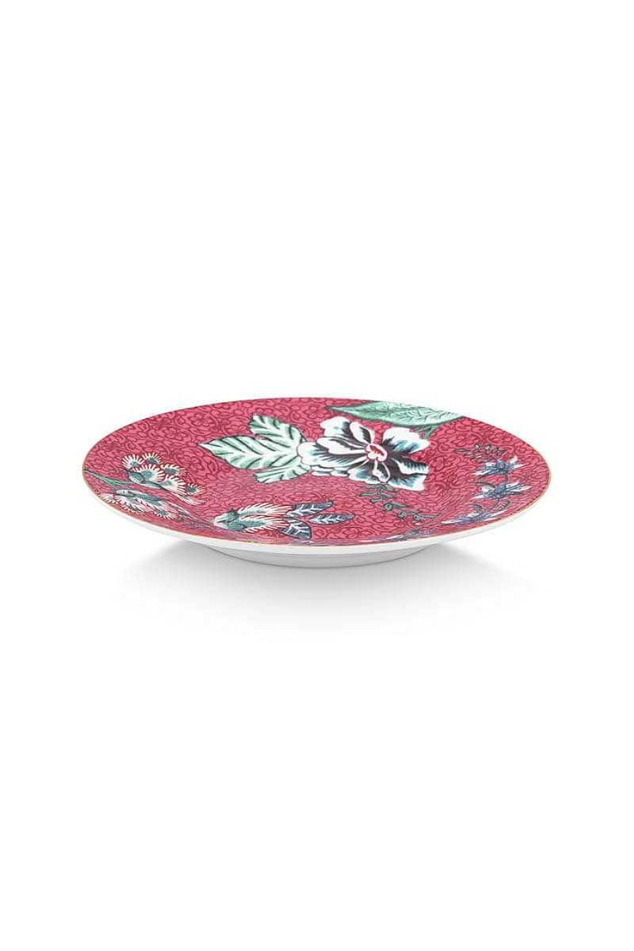 Pip Studio Assiette A Petit Four Flower Festival Rose Fonce 12Cm Tous Collections