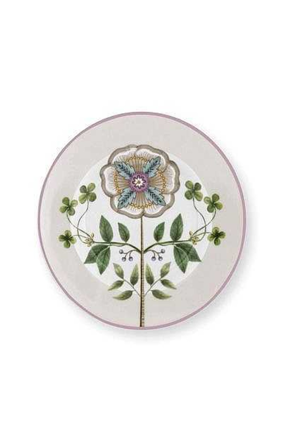 Pip Studio Lily & Lotus Assiette A Petit Four Lilas 12Cm Nouveau Art De La Table