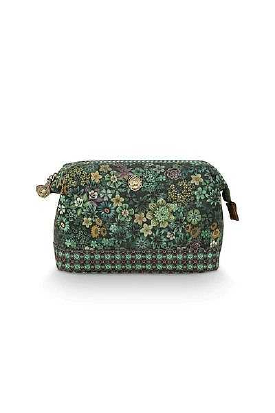 Pip Studio Pochette A Cosmetiques De Taille Moyenne Tutti I Fiori Vert Trousses De Maquillage