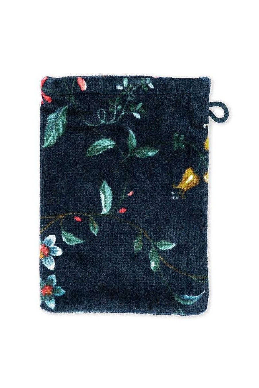 Pip Studio Lot De 3 Gants De Toilette Les Fleurs Bleu Fonce 16X22 Cm Gants De Toilette