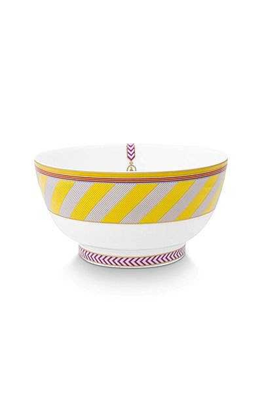 Pip Studio Pip Chique Stripes Bol Jaune 18Cm Nouveau Art De La Table