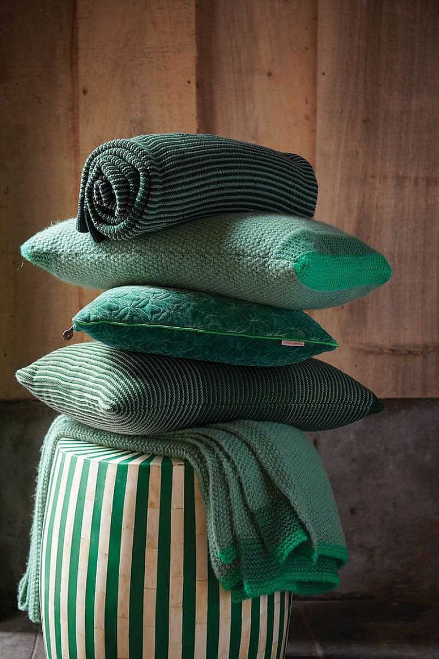 Pip Studio Throw Bonnuit Vert Courtepointe Et Throws