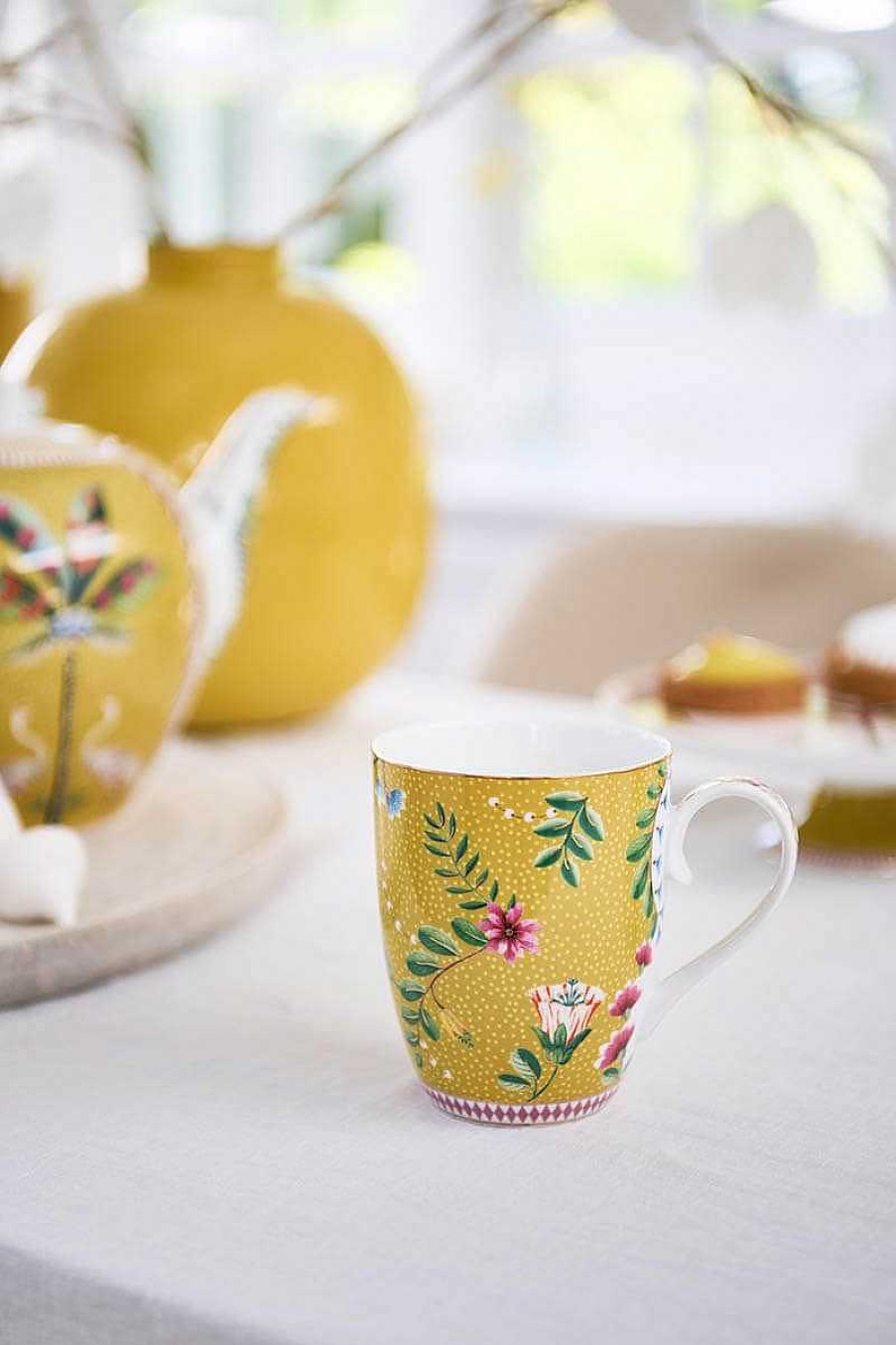 Pip Studio La Majorelle Lot De 2 Tasses A Cafe Grand Format Jaune Tous Collections