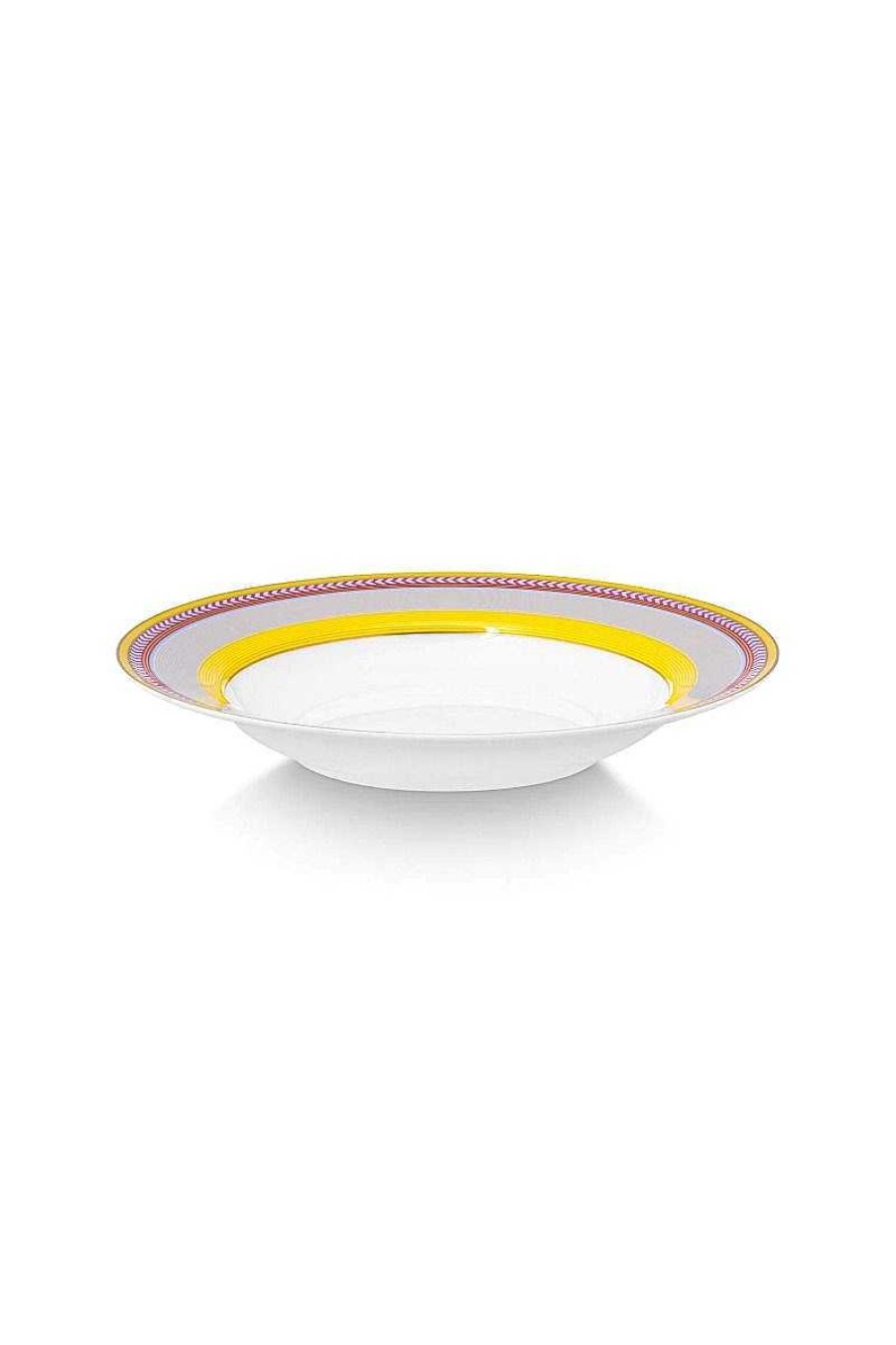 Pip Studio Pip Chique Stripes Assiette Creuse Jaune 23.5Cm Nouveau Art De La Table