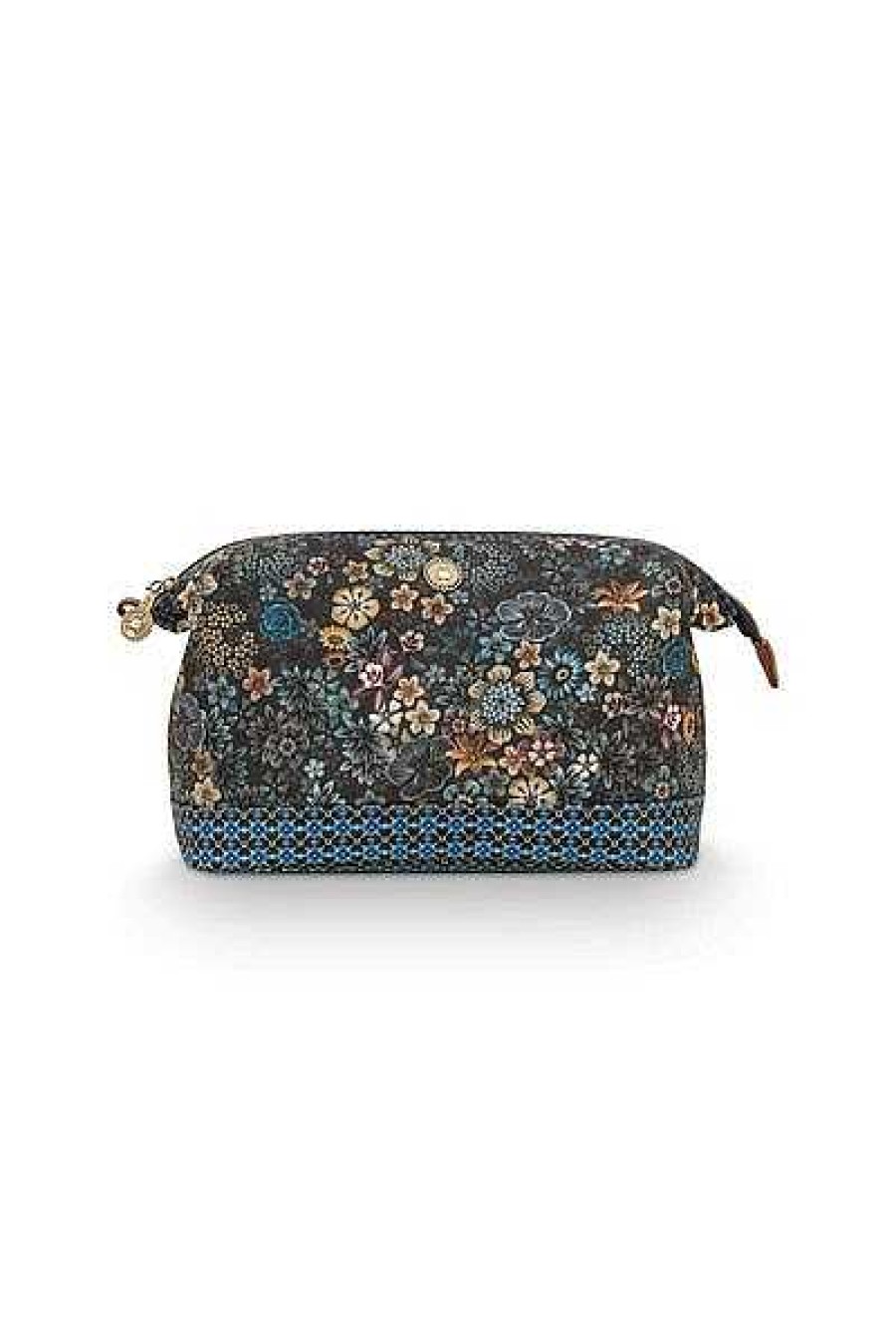 Pip Studio Pochette A Cosmetiques De Grande Taille Tutti I Fiori Bleu Nouveau Linge De Bain