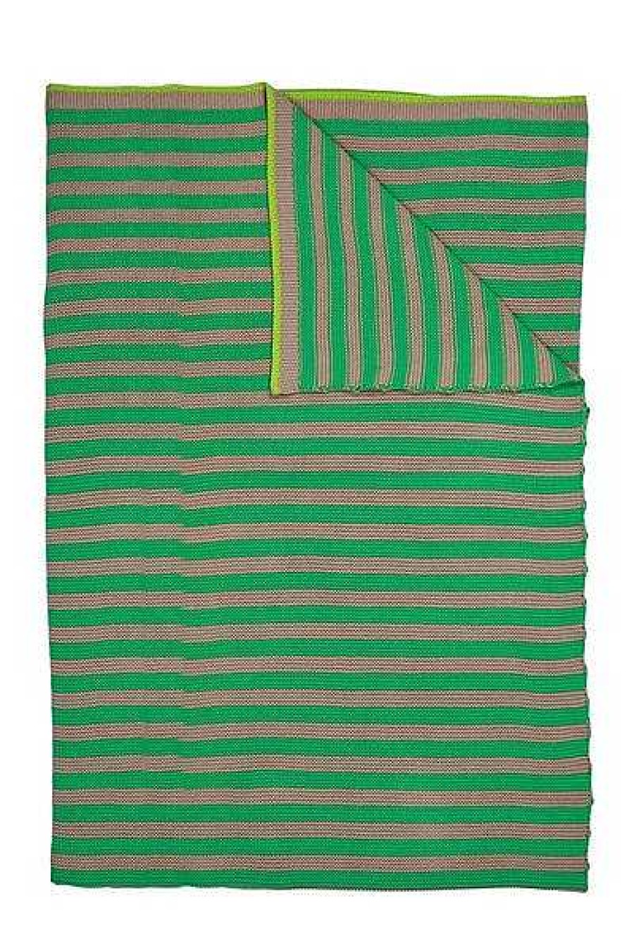 Pip Studio Throw Bonsoir Stripe Vert Nouveau Linge De Lit