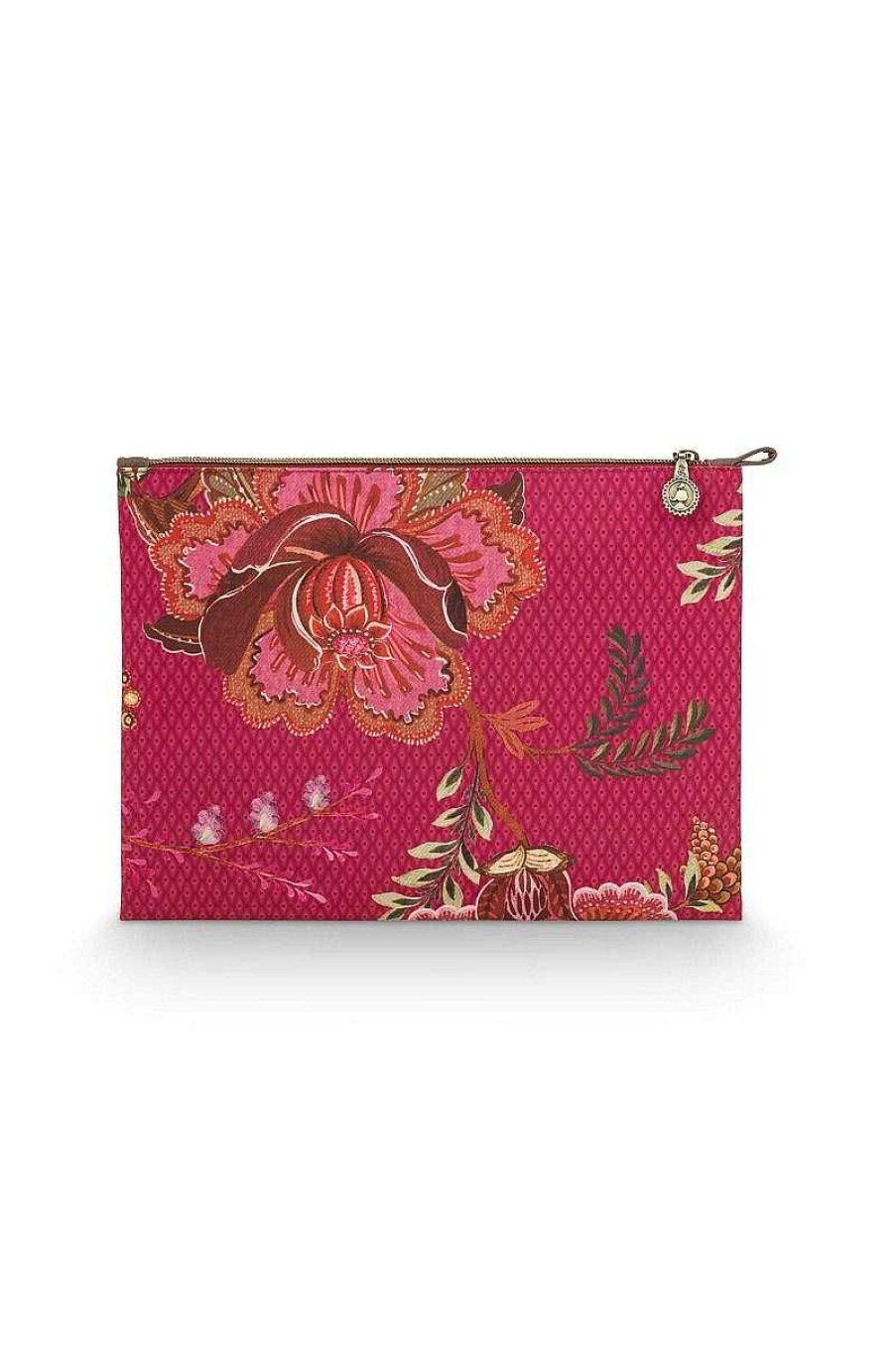 Pip Studio Trousse Plate A Cosmetiques De Grande Taille Cece Fiore Rose Nouveau Linge De Bain