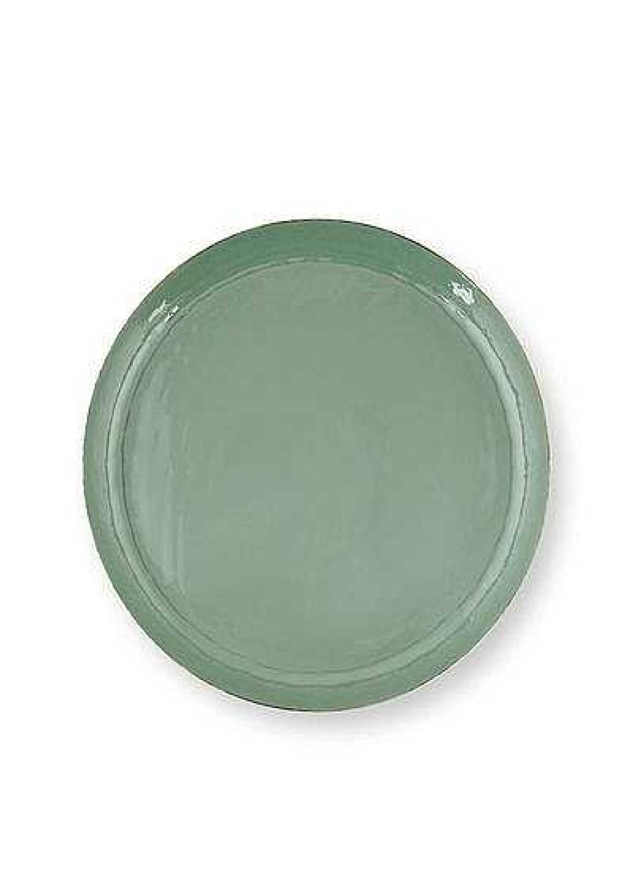 Pip Studio Plateau Emaille En Coloris Vert 40 Cm Plats De Service