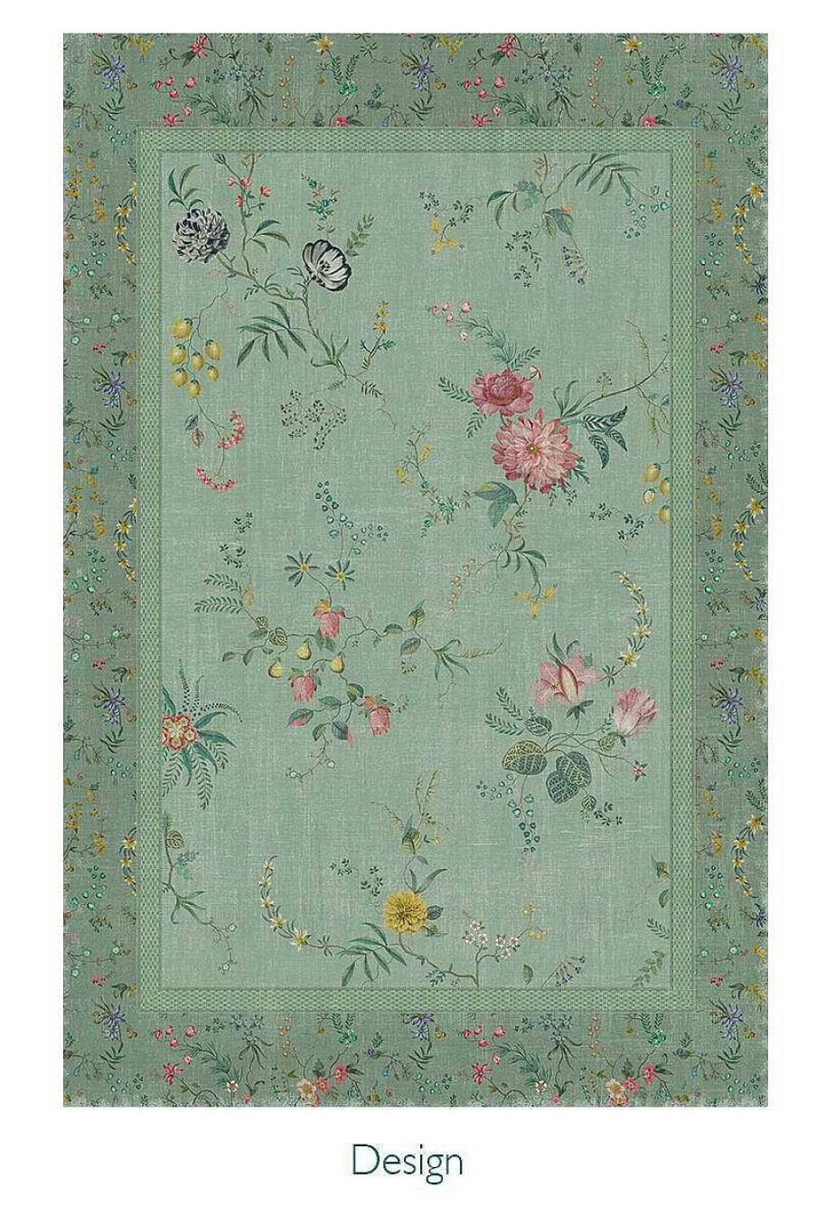 Pip Studio Tapis Fleur Grandeur Par Pip Vert Tapis Rectangulaires