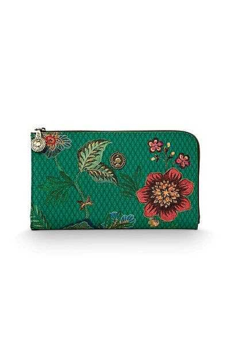 Pip Studio Trousse A Cosmetiques Zippee Cece Fiore Vert Nouveau Linge De Bain