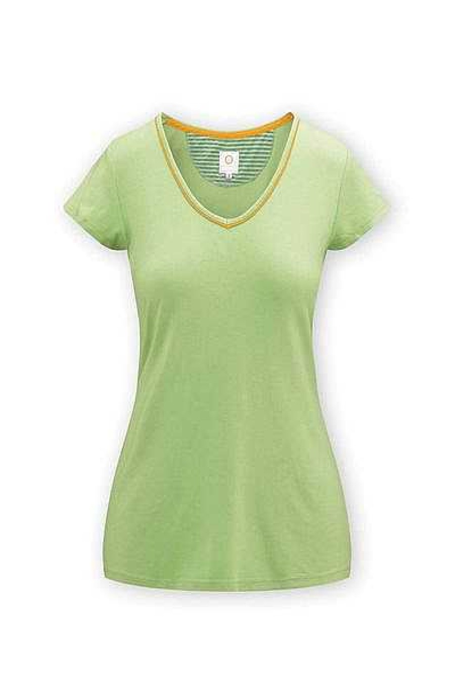 Pip Studio Top A Manches Courtes Solid Vert Lime Nouveau Mode