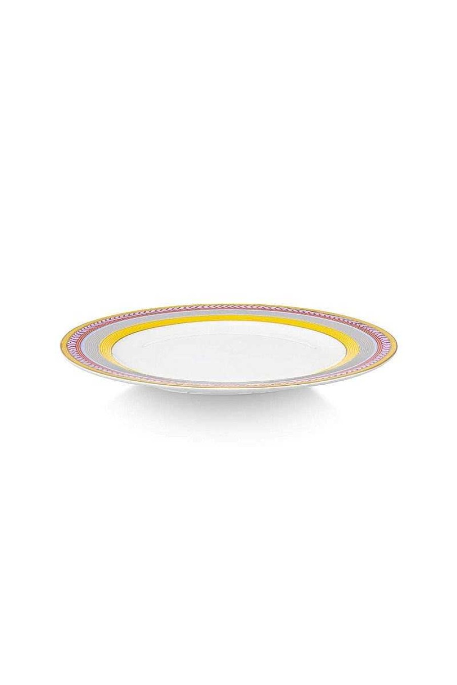 Pip Studio Pip Chique Stripes Assiette A Petit Dejeuner Jaune 23Cm Nouveau Art De La Table