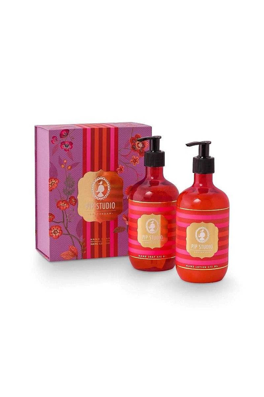 Pip Studio Coffret Cadeau Savon Pour Les Mains & Lotion De Soin Pour Les Mains Feuilles De The Au Jasmin 475Ml Soins Du Corps