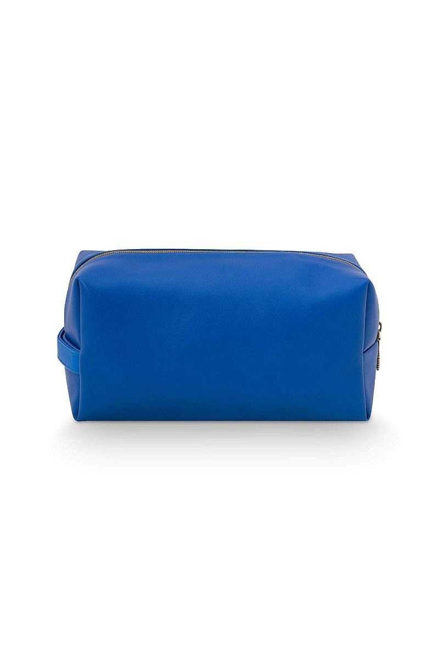 Pip Studio Pochette A Cosmetiques De Moyenne Taille Uni Bleu Nouveau Linge De Bain